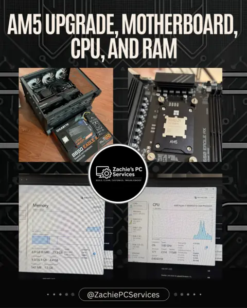Desktop motherboard, processor and memory during platform upgrade